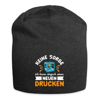 L’imprimante 3D ne vous inquiétez pas, vous pouvez en imprimer une nouvelle - Bonnet en jersey - charbon - Devant