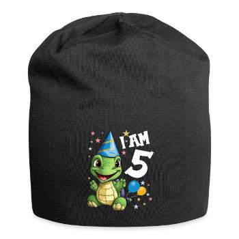 Je suis 5 Tortues Tortue 5e anniversaire - Bonnet en jersey - noir - Devant