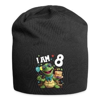 I'm 8 Turtles Turtle 8th Birthday - Jersey Beanie - black - Front