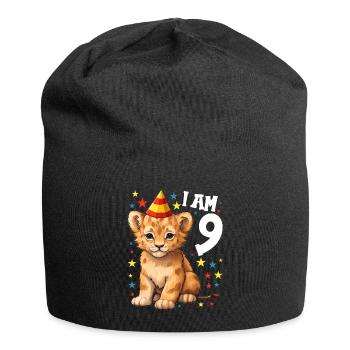 J’ai 9 ans Lion Lion 9e anniversaire - Bonnet en jersey - noir - Devant