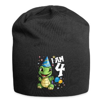 I'm 4 Turtles Turtle 4th Birthday - Jersey Beanie - black - Front
