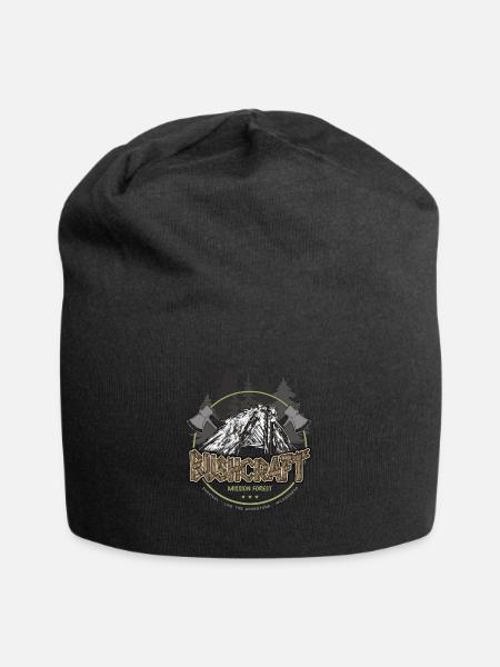 Bushcraft Adventure Survival Outdoor Shelter - Jersey Beanie - black