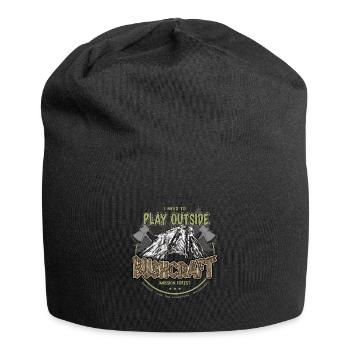 Bushcraft I need to play outside Outdoor Shelter - Jersey Beanie - black - Front