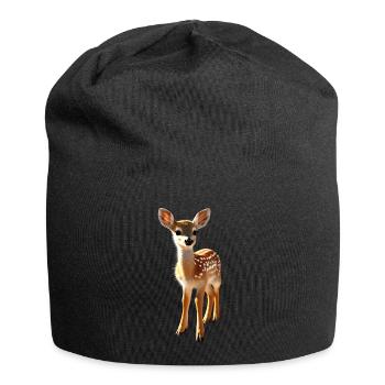 Chevreuil fauve Costume Chevreuil Cerf mignon Cerf faon - Bonnet en jersey - noir - Devant