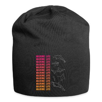 Ozeanische Vielfalt Meeresleben Erhalt - Jersey-Beanie - Schwarz - Vorne