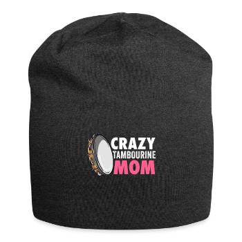 Tamburin für Männer Frauen Lustiger Tamburinspieler - Jersey-Beanie - Anthrazit - Vorne