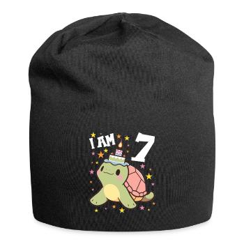 I' Turtles Turtle 7th Birthday - Jersey Beanie - black - Front