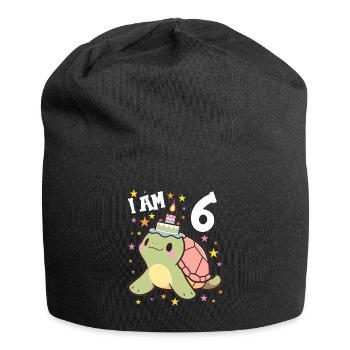 Je suis 6 tortues Tortue 6e anniversaire - Bonnet en jersey - noir - Devant