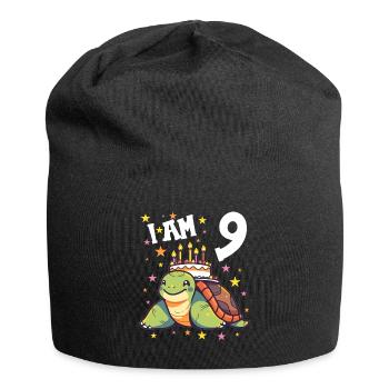 Je suis 9 Tortues Tortue 9e anniversaire - Bonnet en jersey - noir - Devant