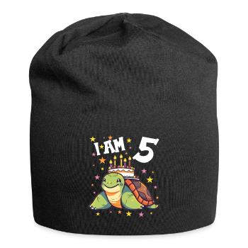 I'm 5 Turtles Turtle 5th Birthday - Jersey Beanie - black - Front