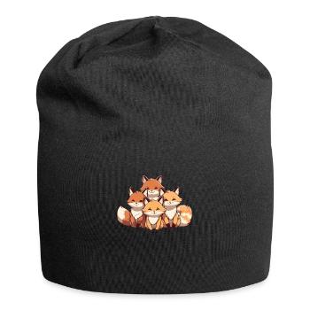 Lustige Geschenke für Fuchsliebhaber - Jersey-Beanie - Schwarz - Vorne