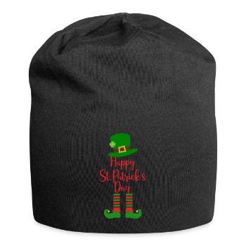 Accessoires de la Saint-Patrick Irlande Shamrock décoration - Bonnet en jersey - noir - Devant