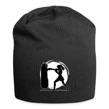 Muay Thai Woman - Jersey Beanie - black - Front