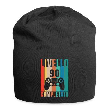 Stufe 90 abgeschlossen - Jersey-Beanie - Schwarz - Vorne