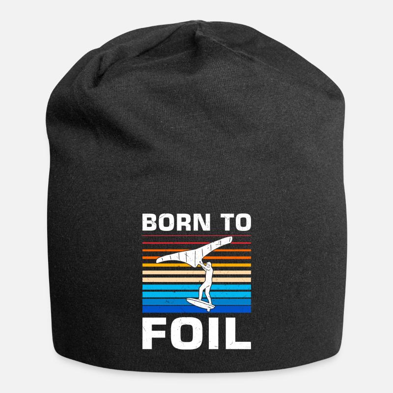 Wingsurfing Foil Wing Wing Boarding Wing Foiling - Bonnet en jersey - noir