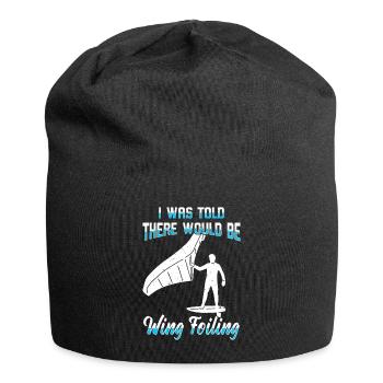 Wingsurfing Foil Wing Wing Boarding Wing Foiling - Jersey Beanie - black - Front