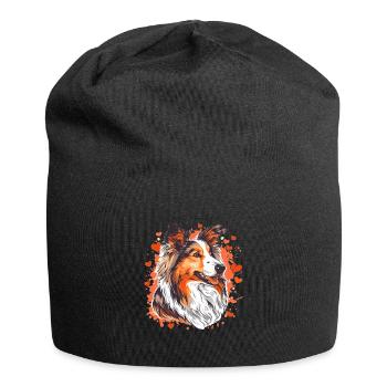 Shetland Sheepdog Sheltie Dog Breed Pet Cute - Jersey Beanie - black - Front