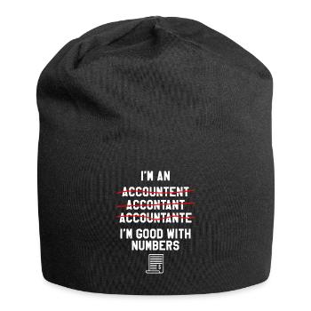 I'm Good With Numbers Accounting CPA Accountant - Jersey Beanie - black - Front