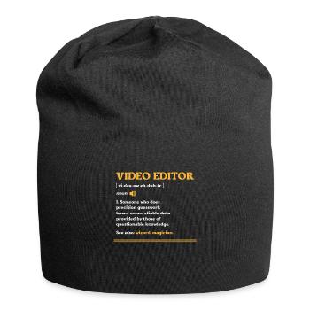 Video Editor Someone Who Does Precision Guesswork - Jersey Beanie - black - Front
