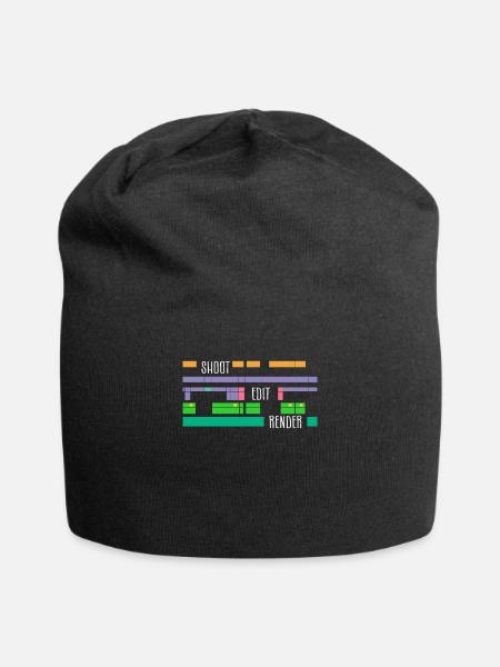 Shoot Edit Render Video Editing Editor - Jersey Beanie - black