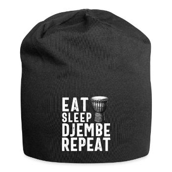 Djembe For Africa Drum Player Jembe Music Men Dad - Jersey Beanie - black - Front