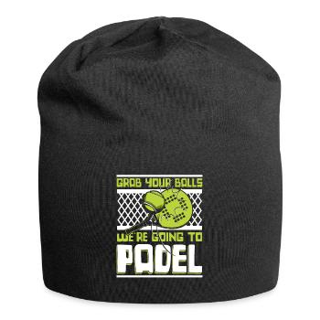 Grab Your Balls We're Going To Padel Paddle - Jersey Beanie - black - Front