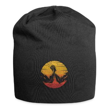 Retro Exercise Hand Wrestling Techniques Arm - Jersey Beanie - black - Front
