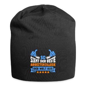 Mitarbeiter So Sieht der Beste Arbeitskollege aus - Jersey-Beanie - Schwarz - Vorne