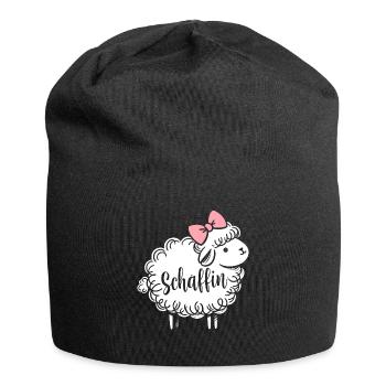 Chef Chefin Schaf Geschenk Schäfin Spruch - Jersey-Beanie - Schwarz - Vorne