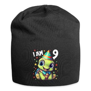 Je suis 9 Tortues Tortue 9e anniversaire - Bonnet en jersey - noir - Devant