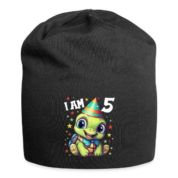 Je suis 5 Tortues Tortue 5e anniversaire - Bonnet en jersey - noir - Devant