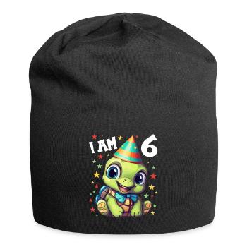 Je suis 6 tortues Tortue 6e anniversaire - Bonnet en jersey - noir - Devant