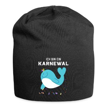 Ich bin ein Karnewal ein lustiger Karneval Wal - Jersey-Beanie - Schwarz - Vorne