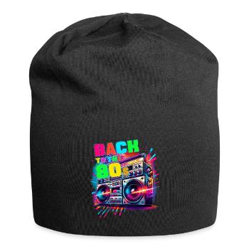 Retour aux années 80 Costume de fête sur le thème des années 80 - Bonnet en jersey - noir - Devant