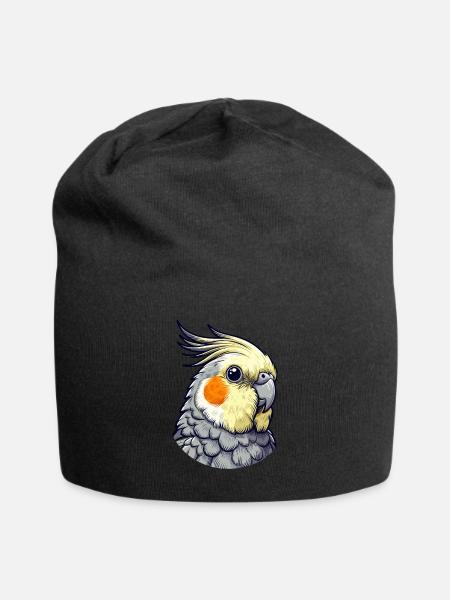 Niedliches Cokatiel Lover Design - Jersey-Beanie - Schwarz