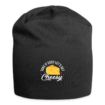 Cheese Cheesecake Food Gift - Jersey Beanie - black - Front