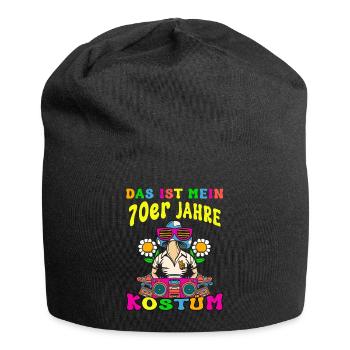 Das ist mein 70er Jahre Kostüm 70s Motto Party - Jersey-Beanie - Schwarz - Vorne