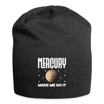 Rückläufige Planeten Merkur Rückläufig - Jersey-Beanie - Schwarz - Vorne