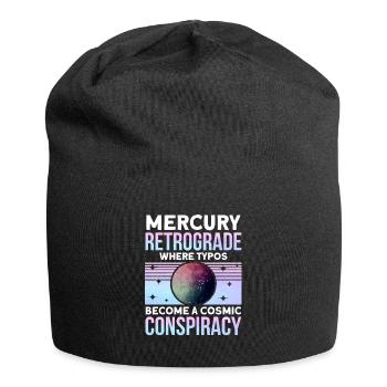 Retrograde planets Mercury retrograde - Jersey Beanie - black - Front