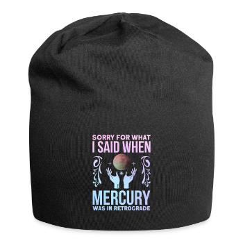 Retrograde planets Mercury retrograde - Jersey Beanie - black - Front
