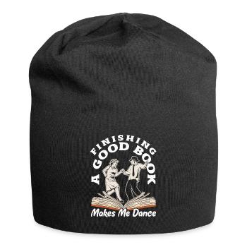 Finishing a Good Book Joyful Reader - Jersey-Beanie - Schwarz - Vorne