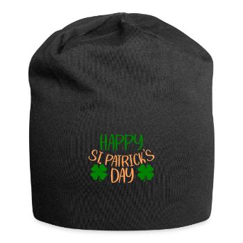 Accessoires de la Saint-Patrick Irlande Shamrock décoration - Bonnet en jersey - noir - Devant