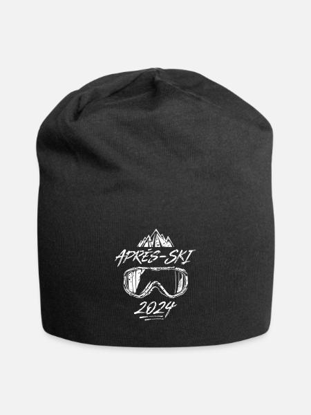 Après Ski Saying 2024 Holiday - Jersey Beanie - black