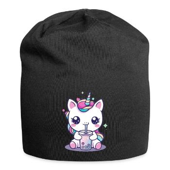 Kawaii Unicorn eating Ramen Noodle Soup Cute - Jersey-Beanie - Schwarz - Vorne