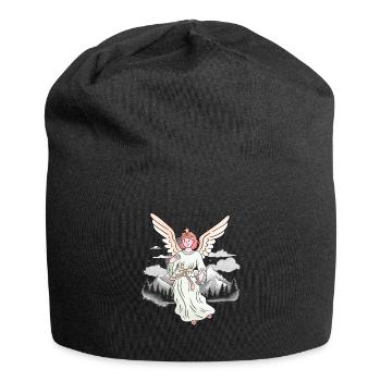 Mountains, Alps, Angels, Lucky Charms, Mountaineers, Alm - Jersey Beanie - black - Front