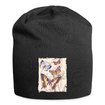 Butterfly Cotaggecore Naturecore - Jersey Beanie - black - Front
