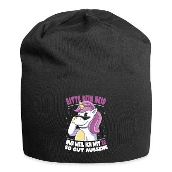 Bitte Kein Neid Weil Ich Mit 22 So Gut Aussehe - Jersey-Beanie - Schwarz - Vorne
