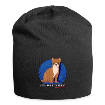 Weasel Pygmy Weasel Mouse Weasel Gift - Jersey Beanie - black - Front