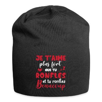 Cadeau Saint Valentin Homme Femme Humoristique - Bonnet en jersey - noir - Devant