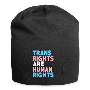 Trans Rights Are Human Rights LGBT Flag Gay Pride - Jersey Beanie - black - Front